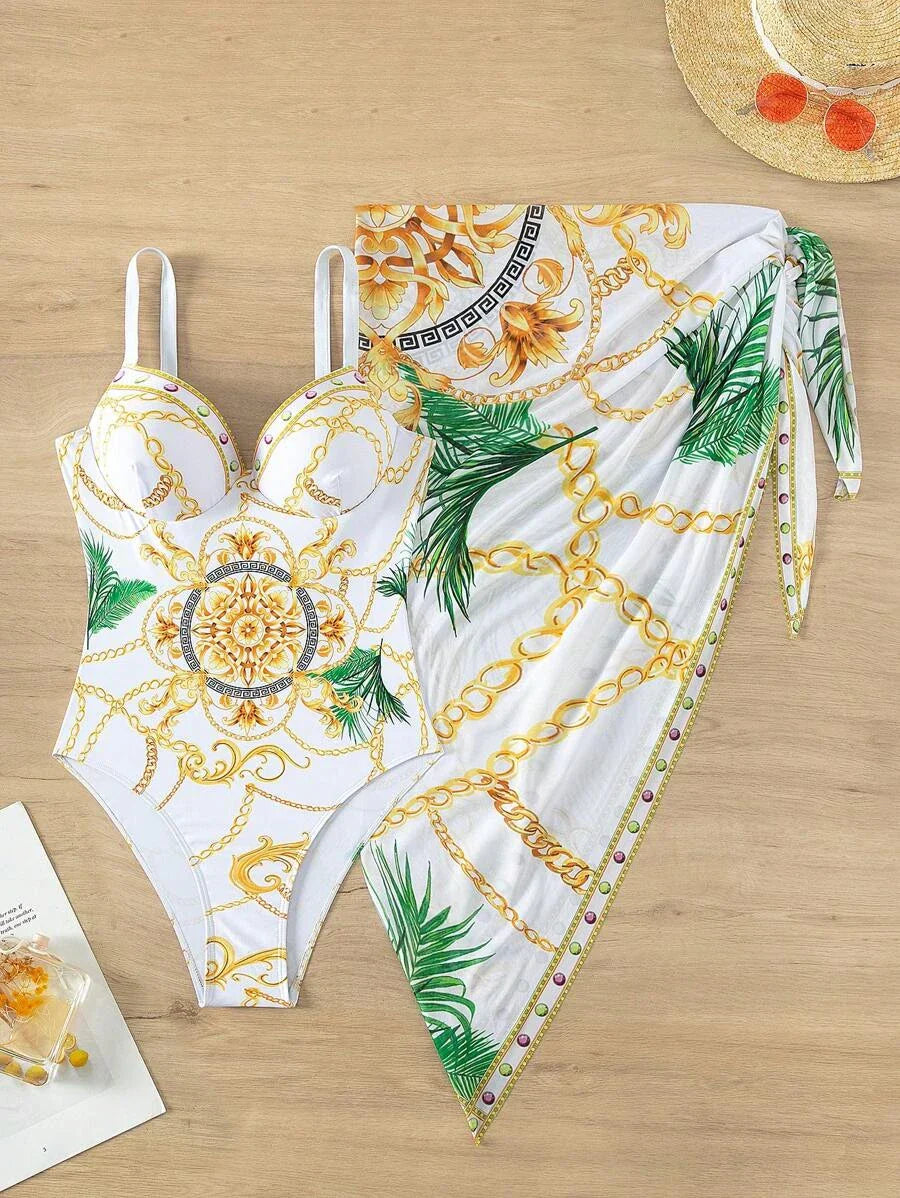 Conjunto Maiô com Saída Glamm