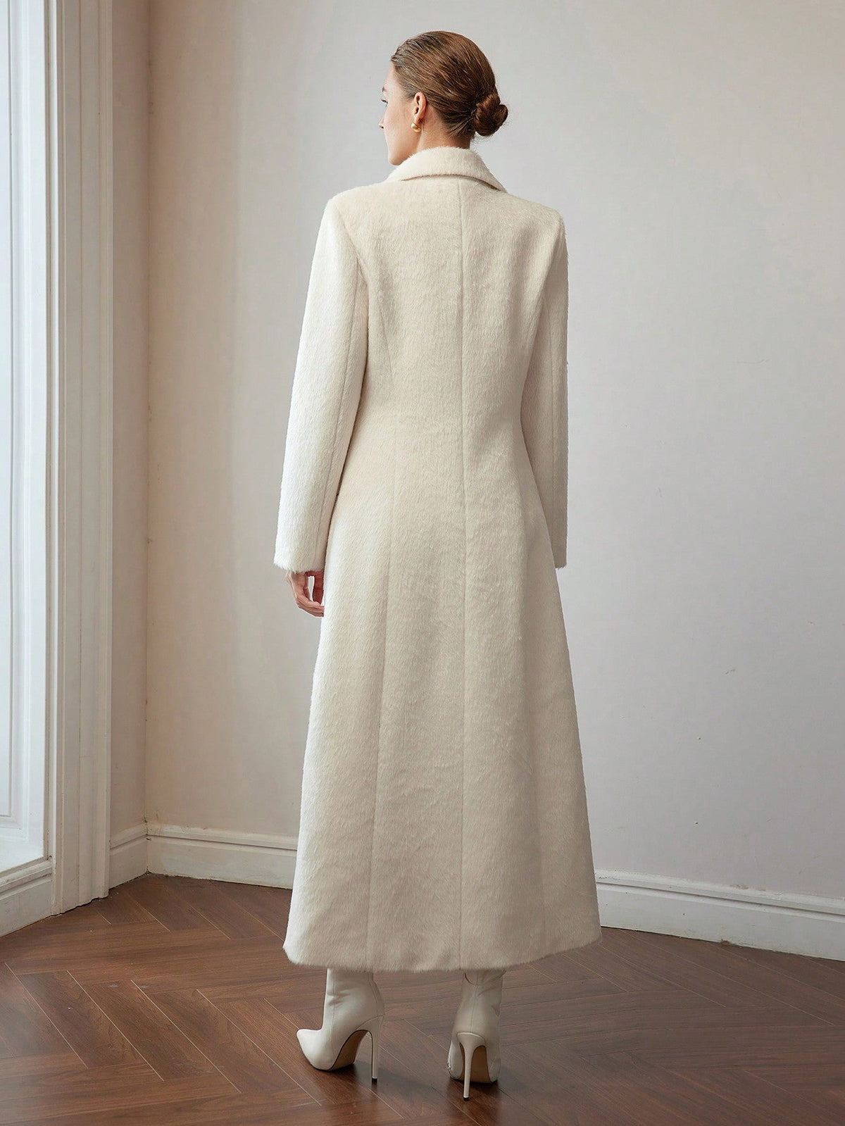 Sobretudo Feminino Inverno Lã Batida Forrado