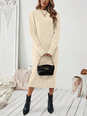 Vestido Midi Feminino de Inverno