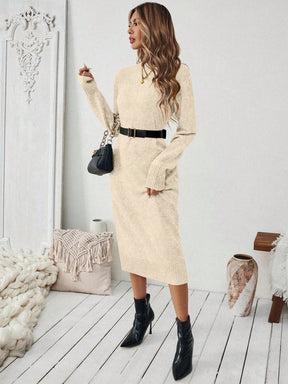 Vestido Midi Feminino de Inverno