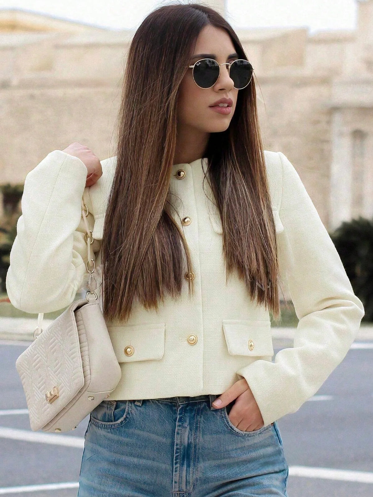 Jaqueta Bomber Feminina Curta Elegante
