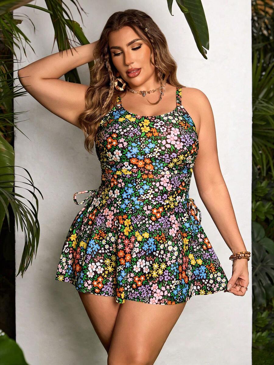 Tankini Feminino Decote em U, Laço