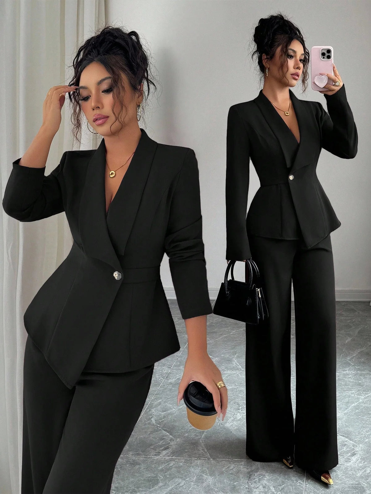 Conjunto Alfaiataria Feminino Social Blazer e Calça