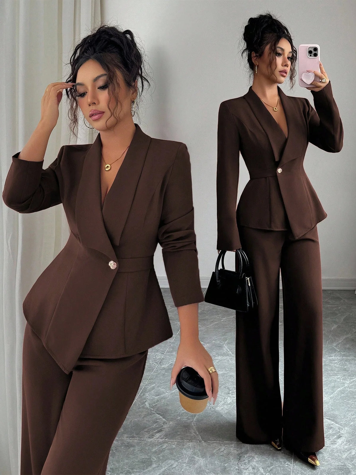 Conjunto Alfaiataria Feminino Social Blazer e Calça