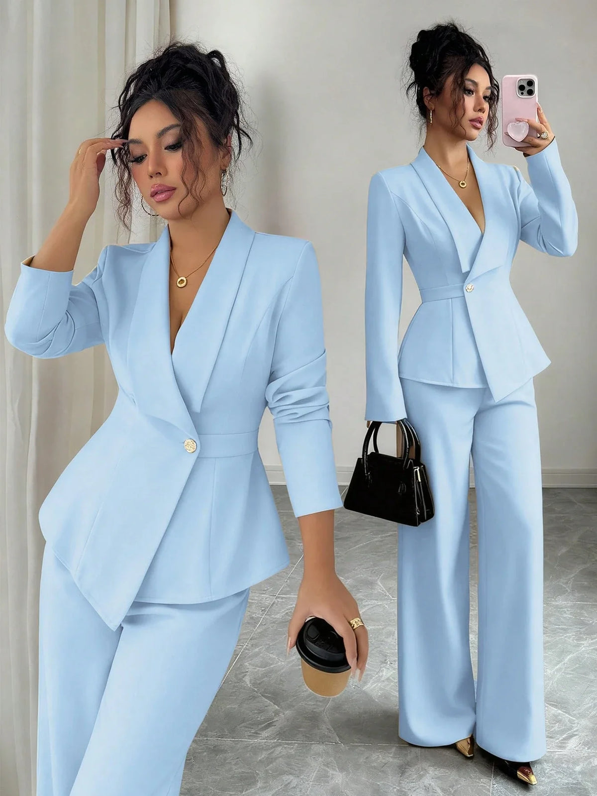 Conjunto Alfaiataria Feminino Social Blazer e Calça