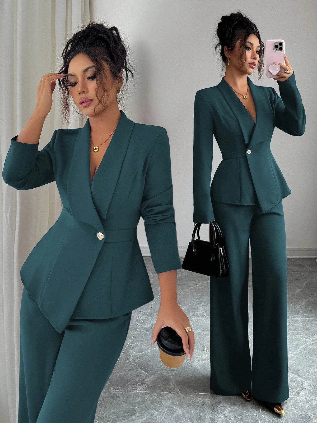 Conjunto Alfaiataria Feminino Social Blazer e Calça