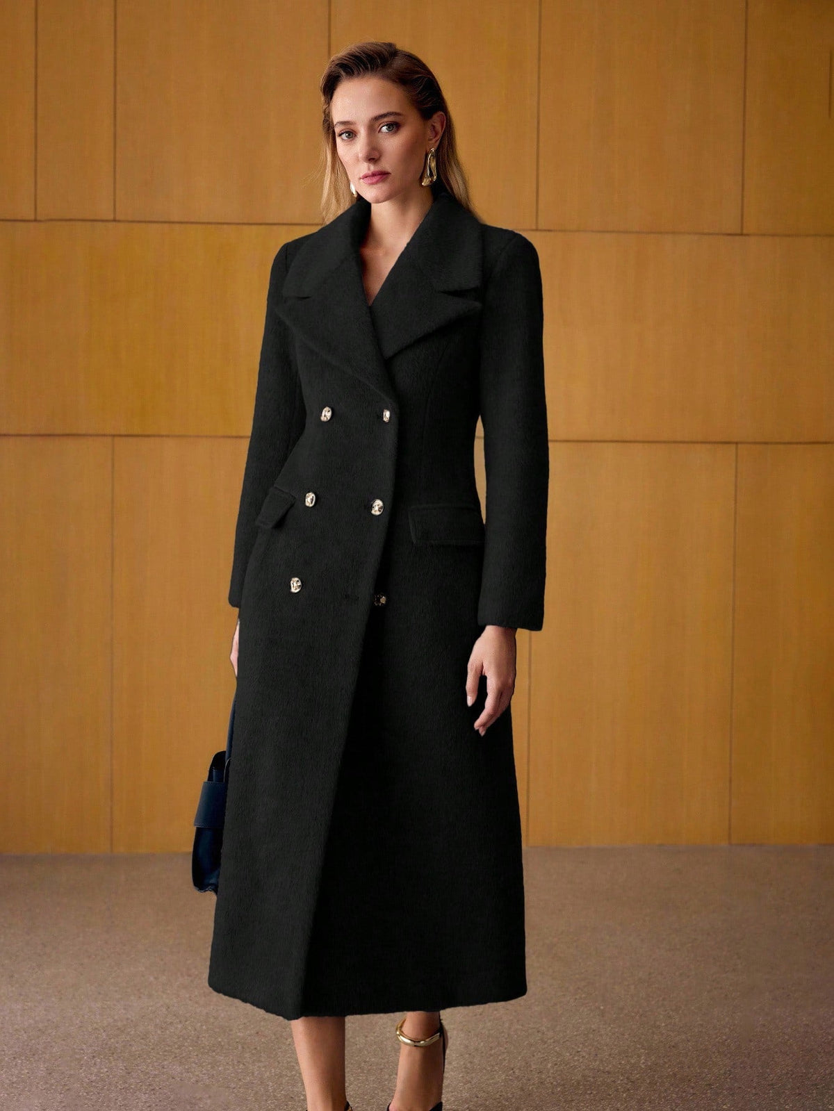 Sobretudo Feminino Inverno Lã Batida Forrado