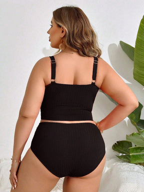 Tankini Feminino Plissado
