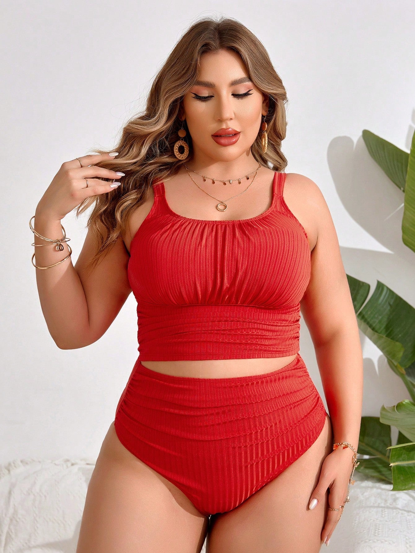 Tankini Feminino Plissado